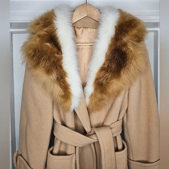 VTG 70s Country Pacer Coat with Fur Collar - Picture 2 of 15